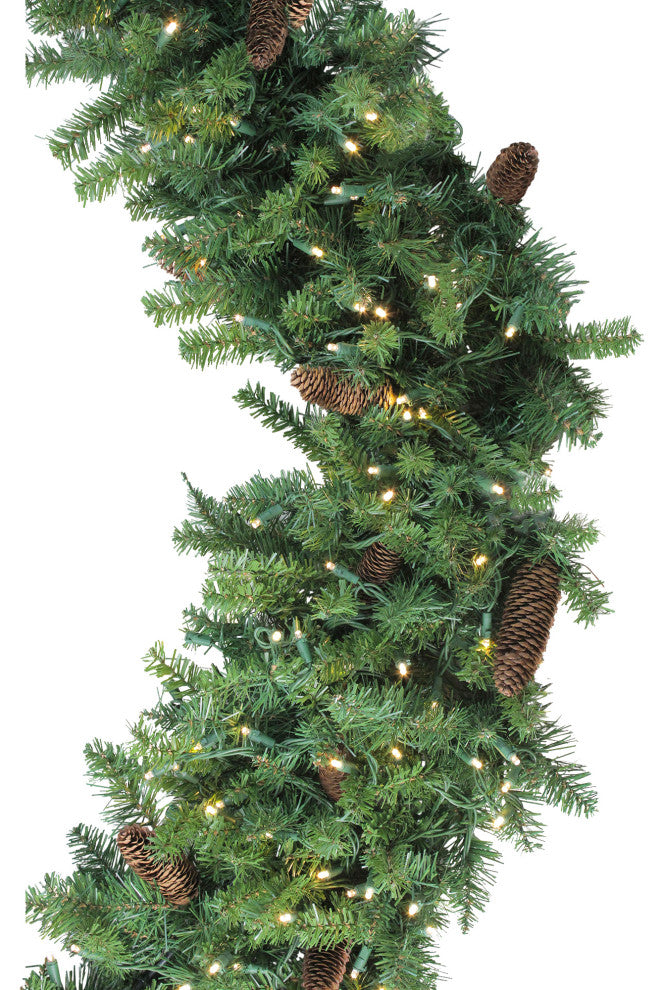 Pre-Lit Dakota Red Pine Commercial Artificial Christmas Wreath, 6'