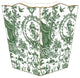 Green Toile Wastepaper Basket