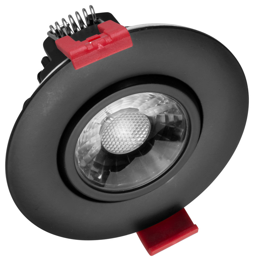 3" LED Gimbal Recessed Downlight, Black, 5000k