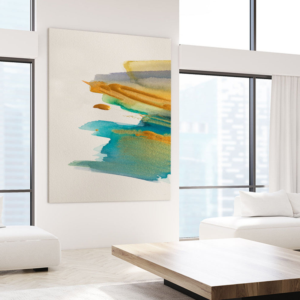 Amber Gold Vertical I - 72 x 54 by Lanie Loreth