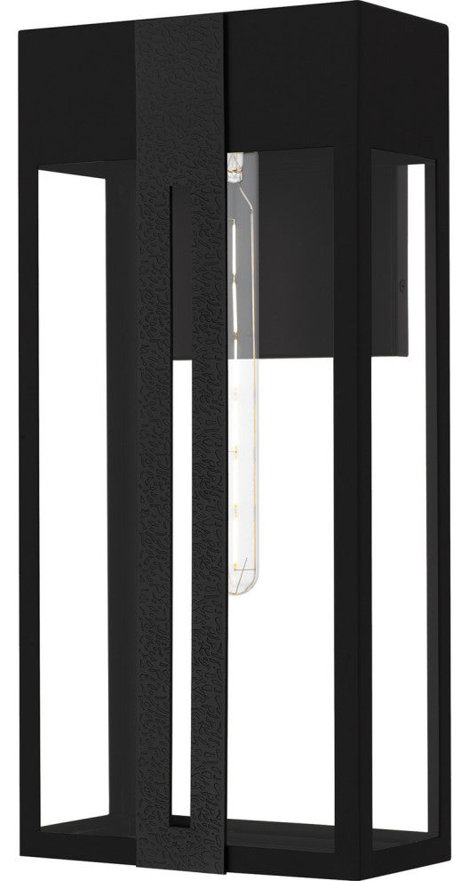 Boswell One Light Outdoor Wall Lantern in Matte Black