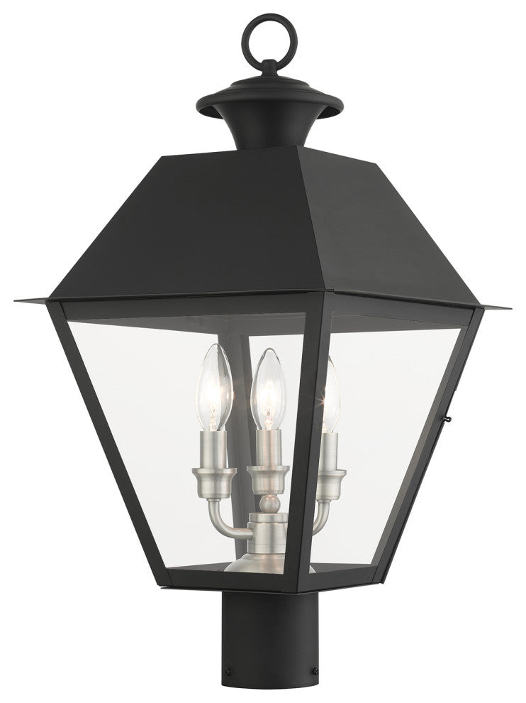 Black Classic, Colonial, Historical, Timeless Outdoor Post Top Lantern