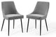 Viscount Upholstered Fabric Dining Chairs - Set of 2 EEI-3809-BLK-LGR