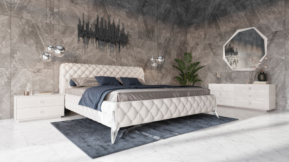 AandX Victoria White Crocodile Dresser