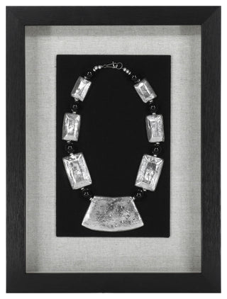 Silver Tribal Necklaces Shadow Box Wall DÃ©cor