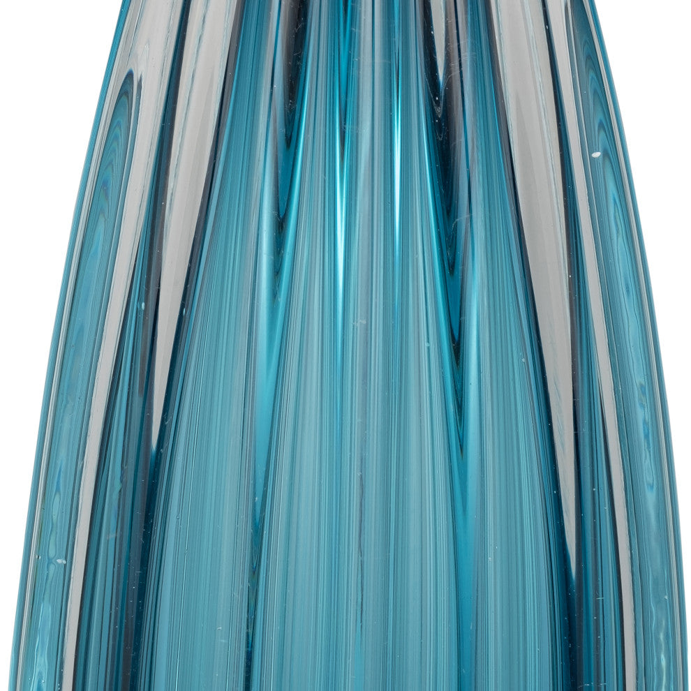 Glass, 15" Paperweight Teal