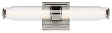 18.5" Linear Bath Bar Small LED With Clear Glass