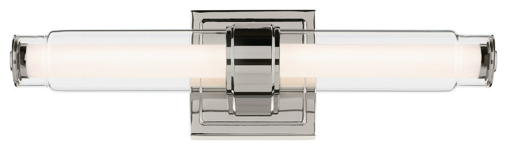 18.5" Linear Bath Bar Small LED With Clear Glass