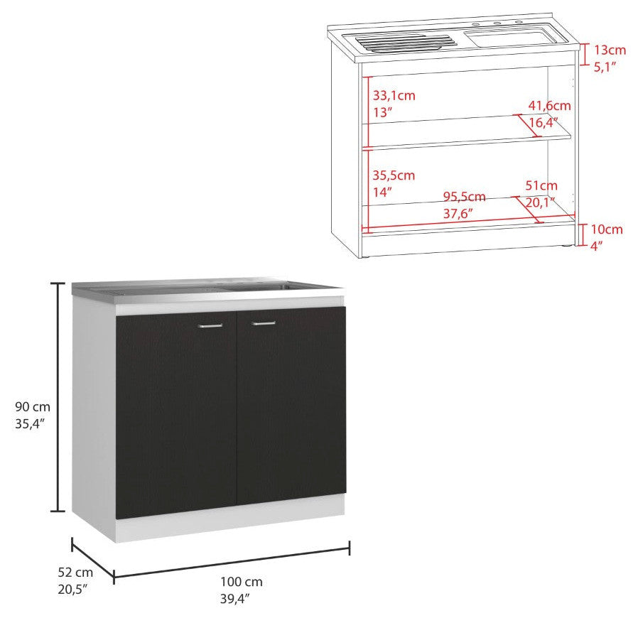 Utility Sink Vernal, Kitchen, White / Black
