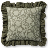 Chris Loves Julia x Loloi Kathleen Green 18'' x 18'' Cover, Down Pillow