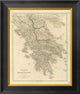 "Greece, Ionian Islands, 1832" Framed Canvas Giclee by John Arrowsmith, 17x20"
