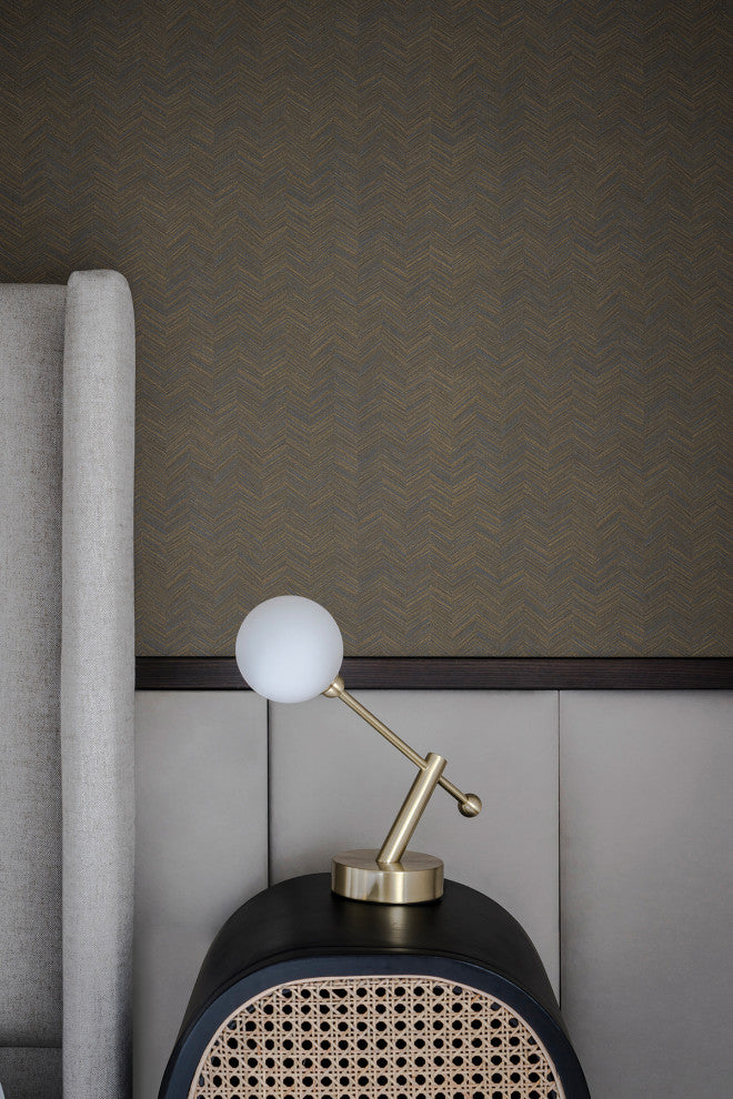 Raised Chevron Wallpaper, Royal Blue
