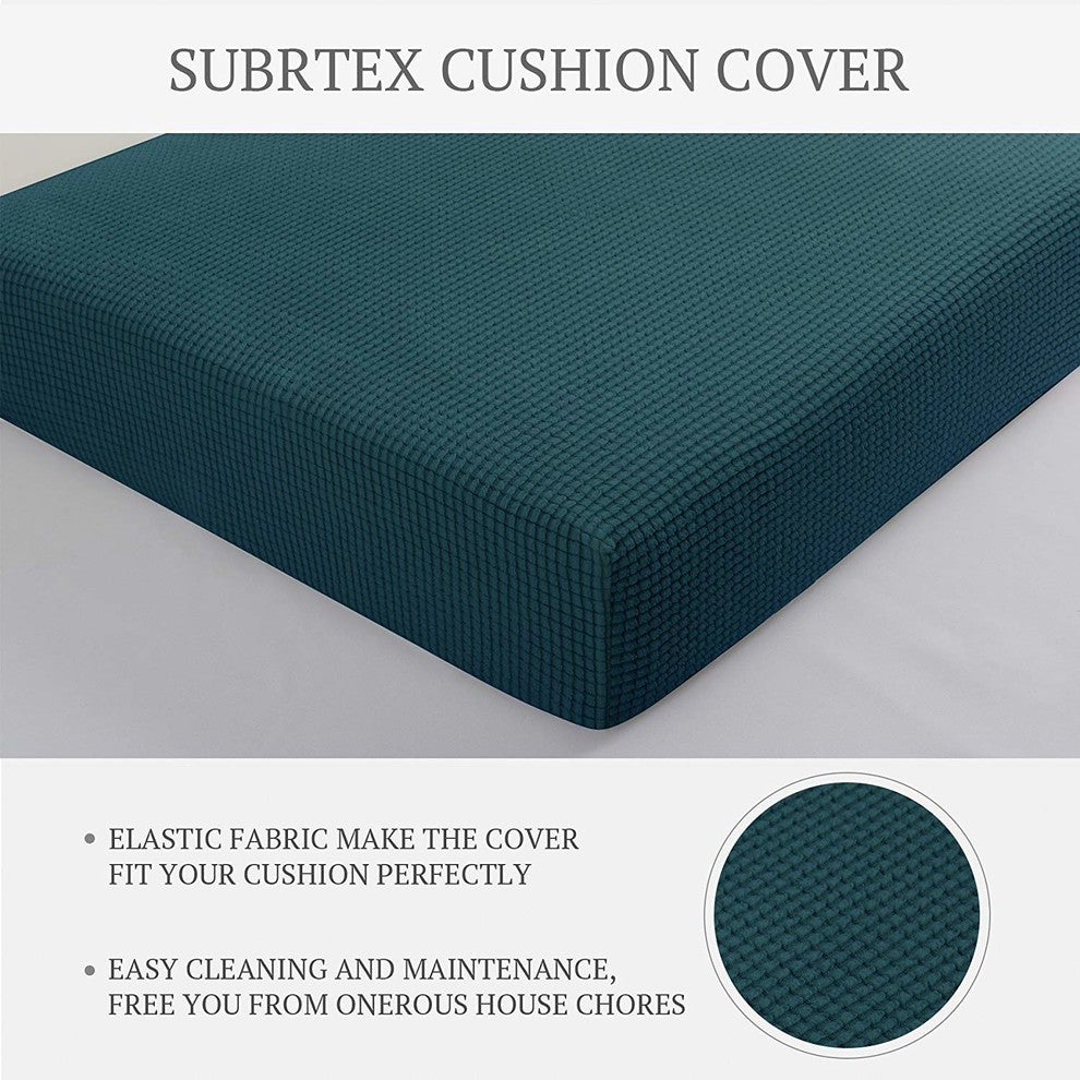 Subrtex Cushion Covers Slipcover Protector for Sofa Seat, Turquoise, Sofa Cushio