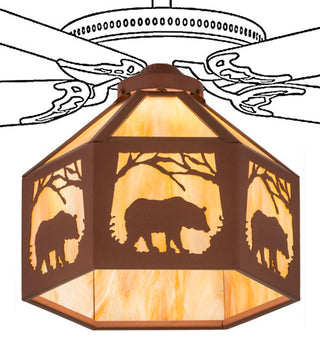 13W Lone Bear Fan Light