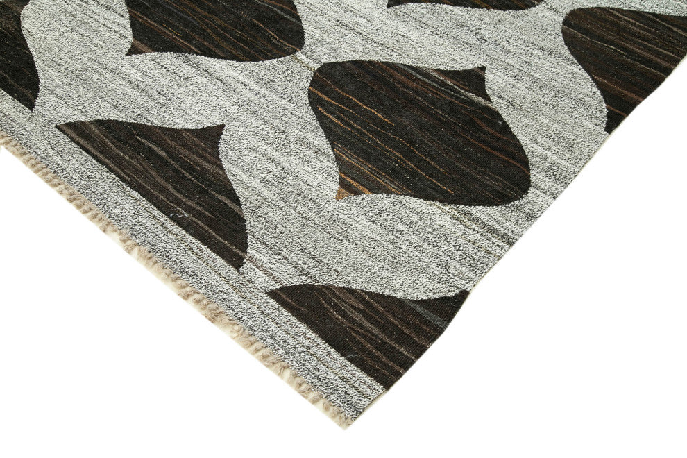 Rug N Carpet - Handmade Turkish 7' 11'' x 10' 4'' Modern Design Wool Kilim Rug