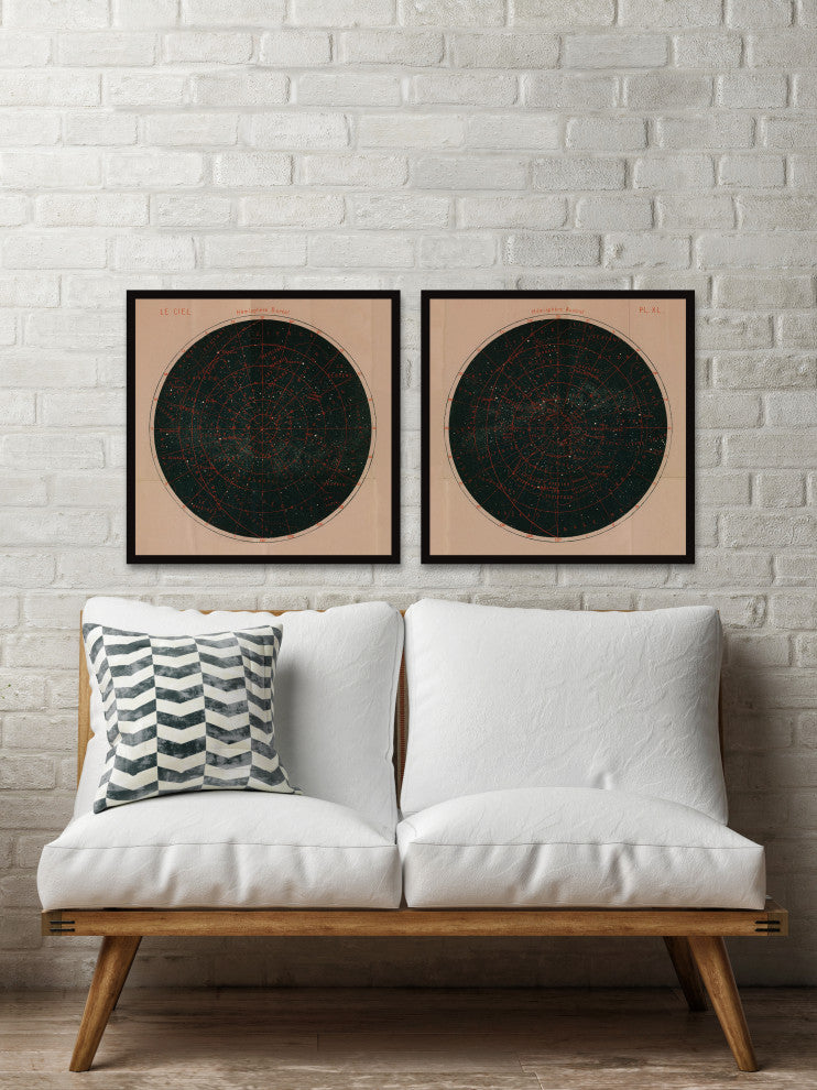 The Sky Diptych, Set of 2, 32x32 Panels