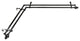Madalena 13/16 inch Double Corner Window Curtain Rod, Black, 48-84"