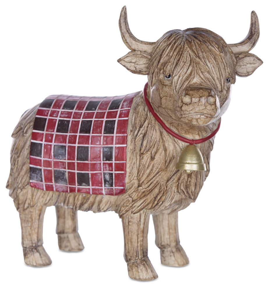Highland Cow Winter Figurine, Set of 2