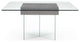 63" X 63" X 30" Gray Oak Veneer Glass Dining Table