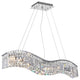 Glamorous 5 Light Down Chandelier With Chrome Finish