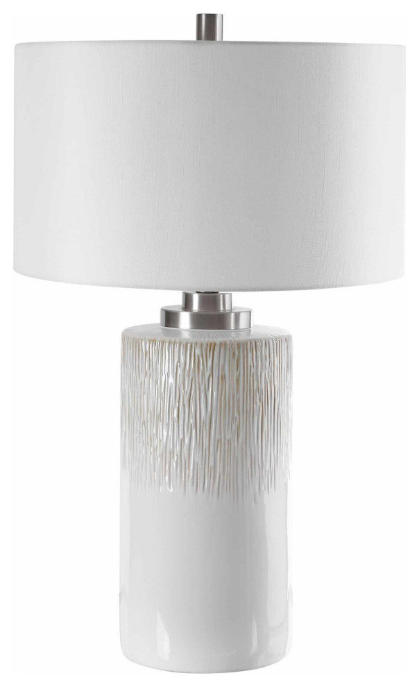 Uttermost 26354-1 Georgios 29" Tall Vase Table Lamp - Aged White
