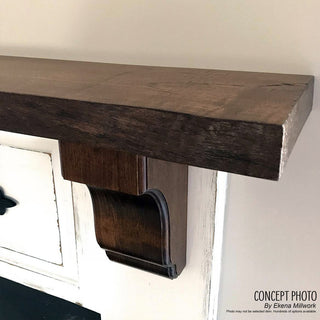 1 3/4"W x 4"D x 8"H Clarksville Bracket, Walnut