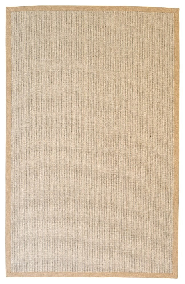Natural Area Rugs 100% Recycled Fiber Secton Beige Grey PET Rug, 6' X 9'