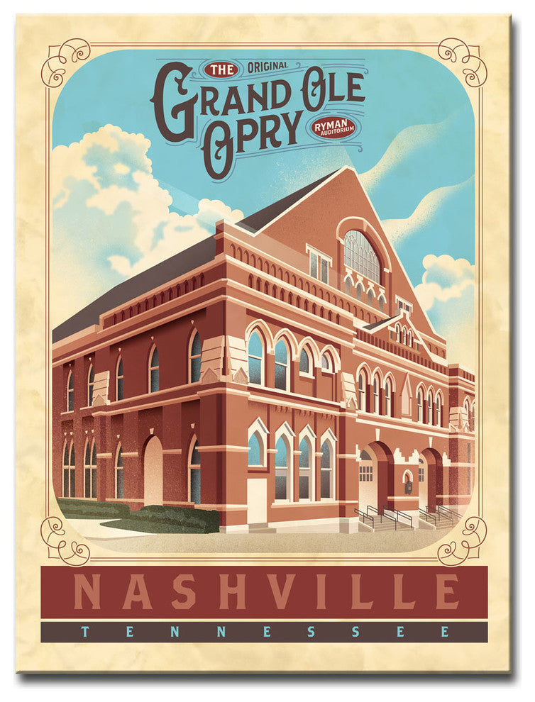 Canvas Art 'Grand Ole Opry - Nashville' by Dorothea Taylor, 16x12