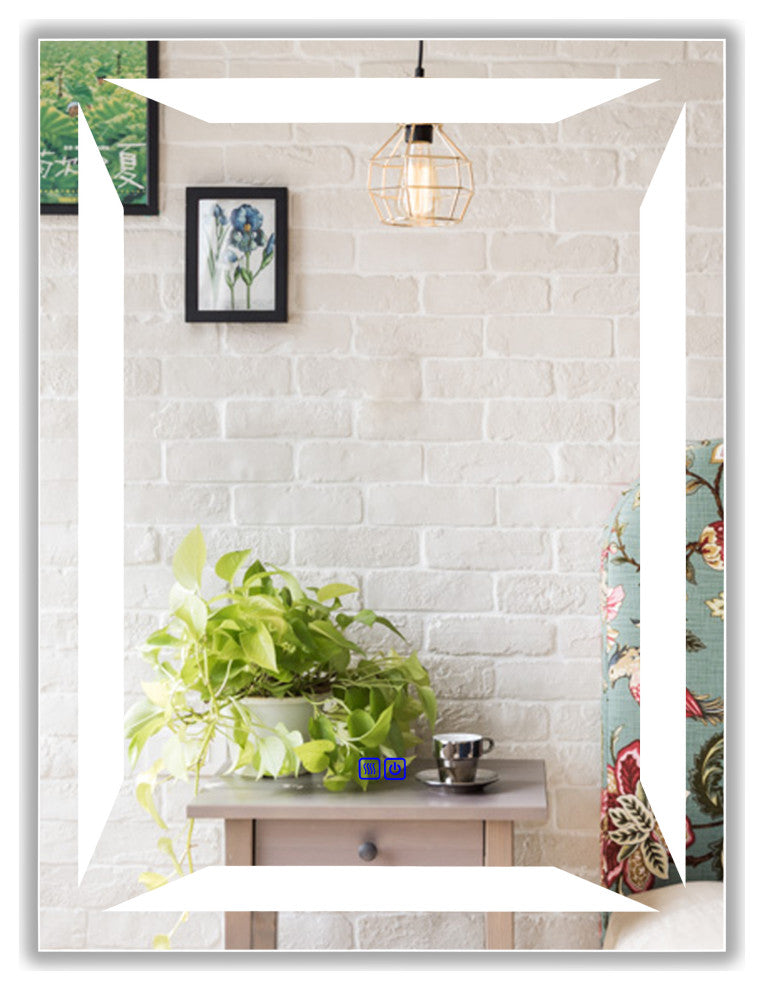 CHLOE Lighting LUMINOSITY Rectangular TouchScreen LED Mirror