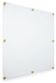 40"x40" Double Panel Acrylic Frame For 36"x 36" Scarf Or Art, Gold Hardware