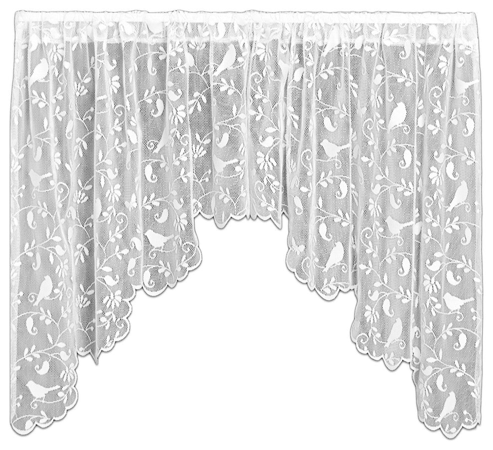 Bristol Garden 72x36 Swag Pair, White