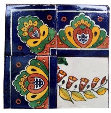Basket Of Flowers Clay Talavera Tile Mural