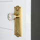 Single Meadows Plate With Crystal Knob, Oil-Rubbed Bronze, Unlacquered Brass, Si