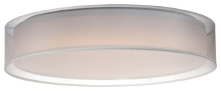 Maxim 10237 Prime 25"W LED Flush Mount Drum Ceiling Fixture - White Organza