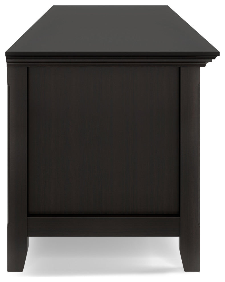 Amherst SOLID WOOD 72 inch Low TV Media Stand, Hickory Brown