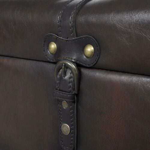 vidaXL Storage Bench Dark Brown