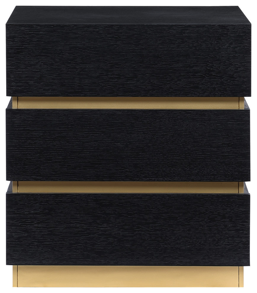 Zaylan Night Stand, Black, Black
