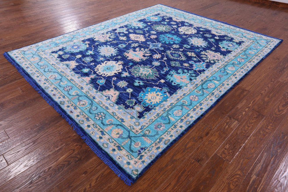 Turkish Oushak Handmade Wool Rug 8' 3" X 10' 2" - Q13633