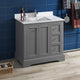 Fresca Windsor 36" Gray Textured Cabinet With Top and Sink