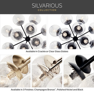 Silvarious Convertible Chandelier, Champagne Bronze Clear, 16 Light Clear
