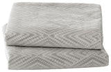 IKAT Velvet Pillow Shell Sets, Silver, 26" X 14"