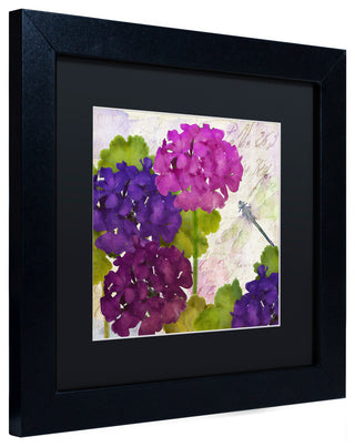 Color Bakery 'Gaia II' Art, Black Frame, Black Mat, 11"x11"