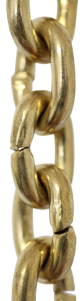 Brass Small Round Chandelier Chain, 3', Polished Brass, U17