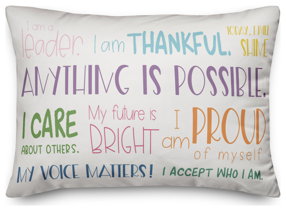 I Am Words 14"x20" Spun Poly Pillow