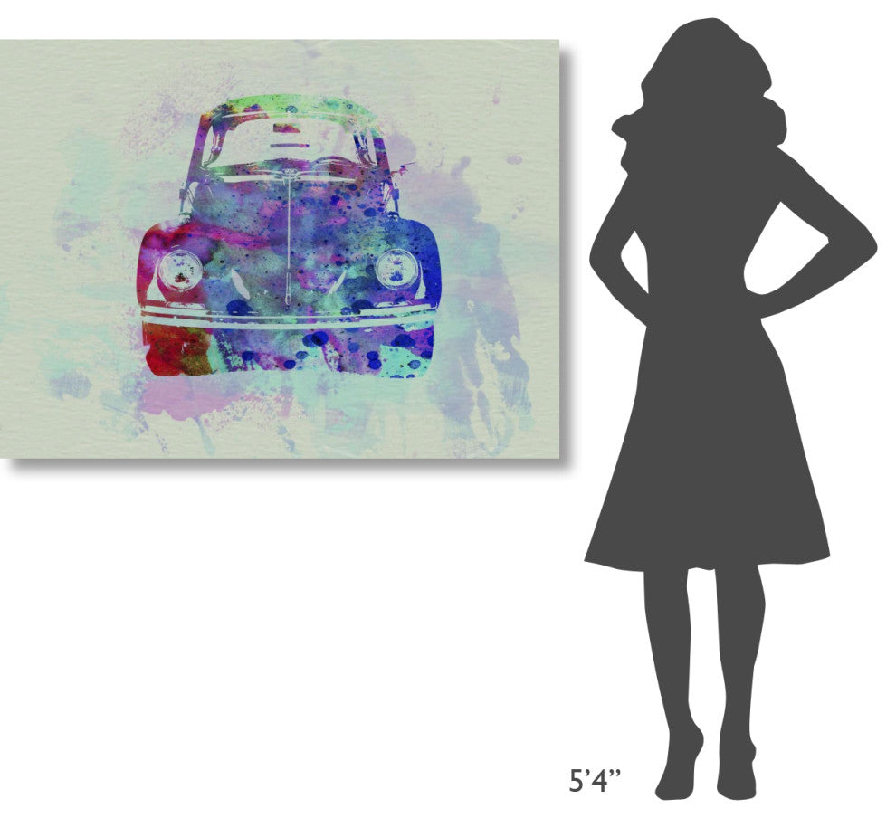 "VW Beetle Watercolor 2" Fine Art Print