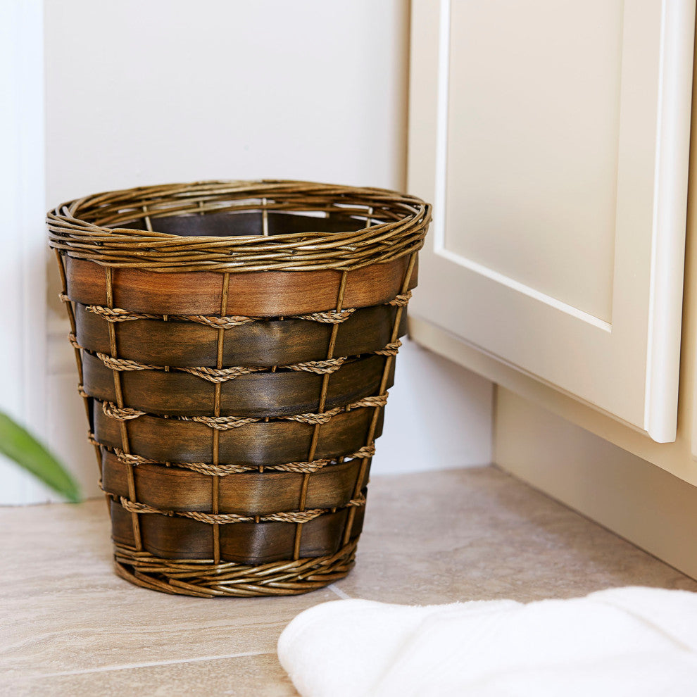 Haven Wicker Waste Basket
