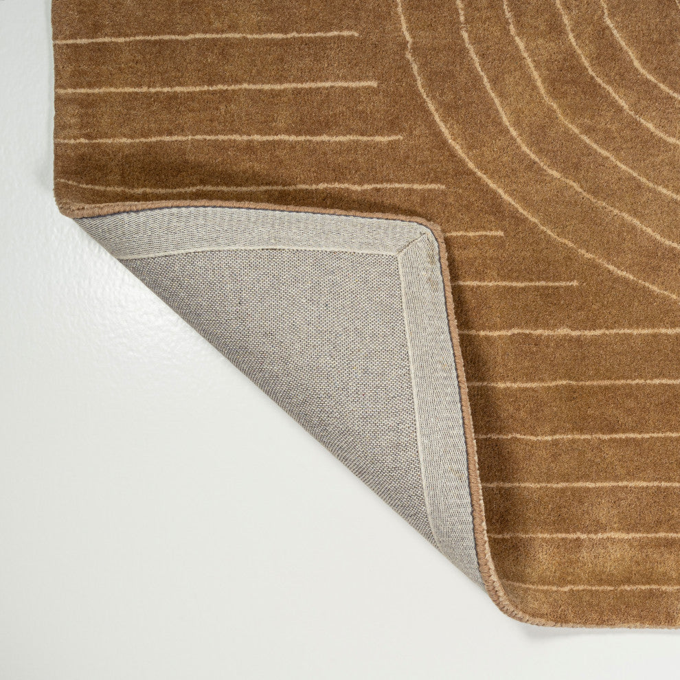 Bohemian Abstract Striped Handwoven Wool Rug