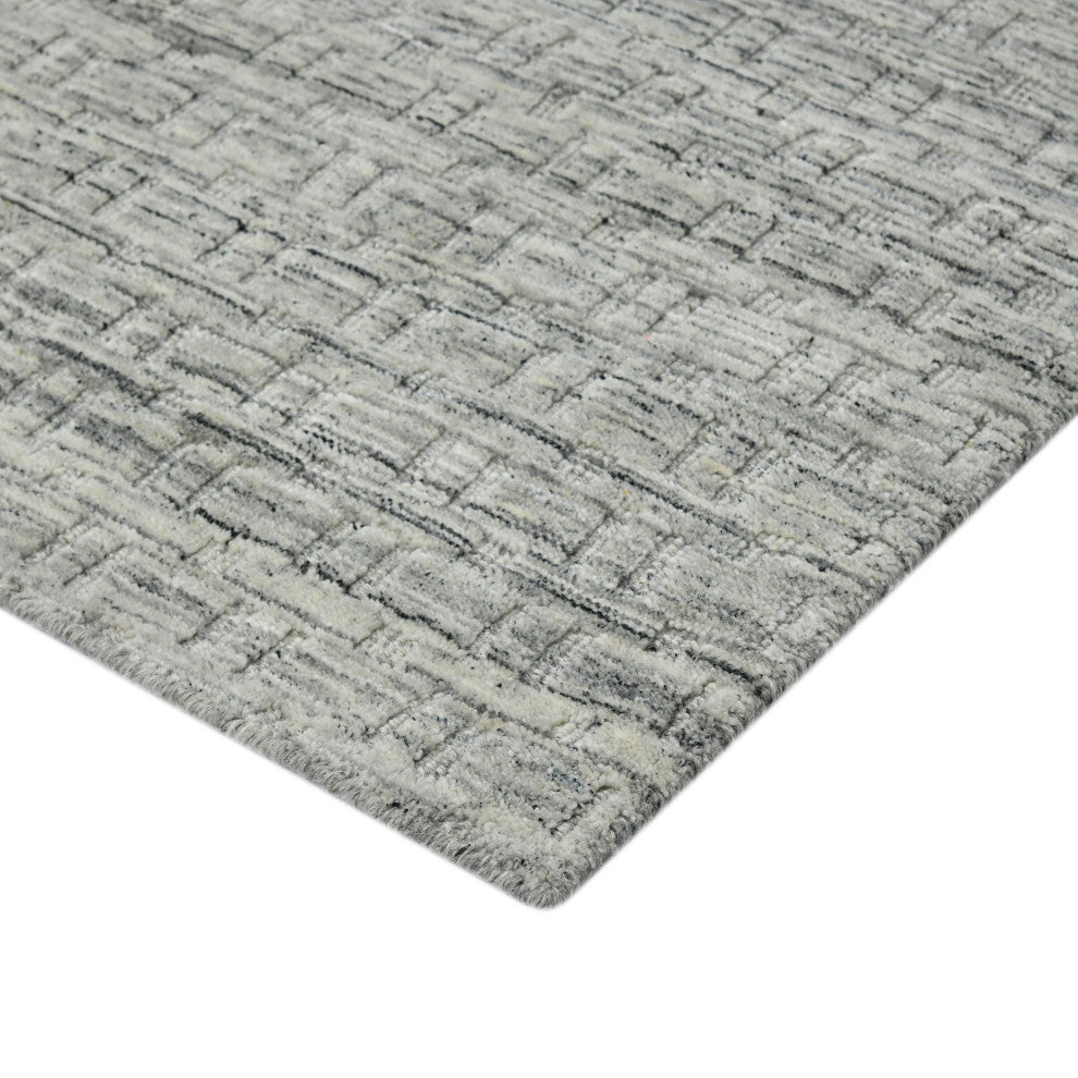 Houston Aliya Area Rug, Light Gray, 7'9" x 9'9", Geometric