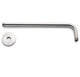 Luxier RA02 15" Shower Arm and Flange, Brushed Nicel