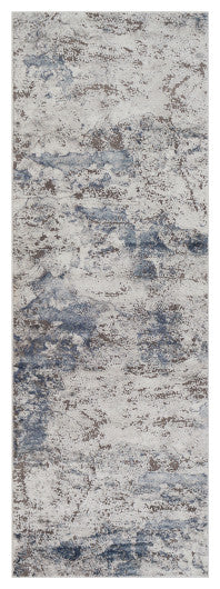 Surya Tibetan TBT-2318 2'7"x7'7" Rug, Navy/Denim/Light Gray/White